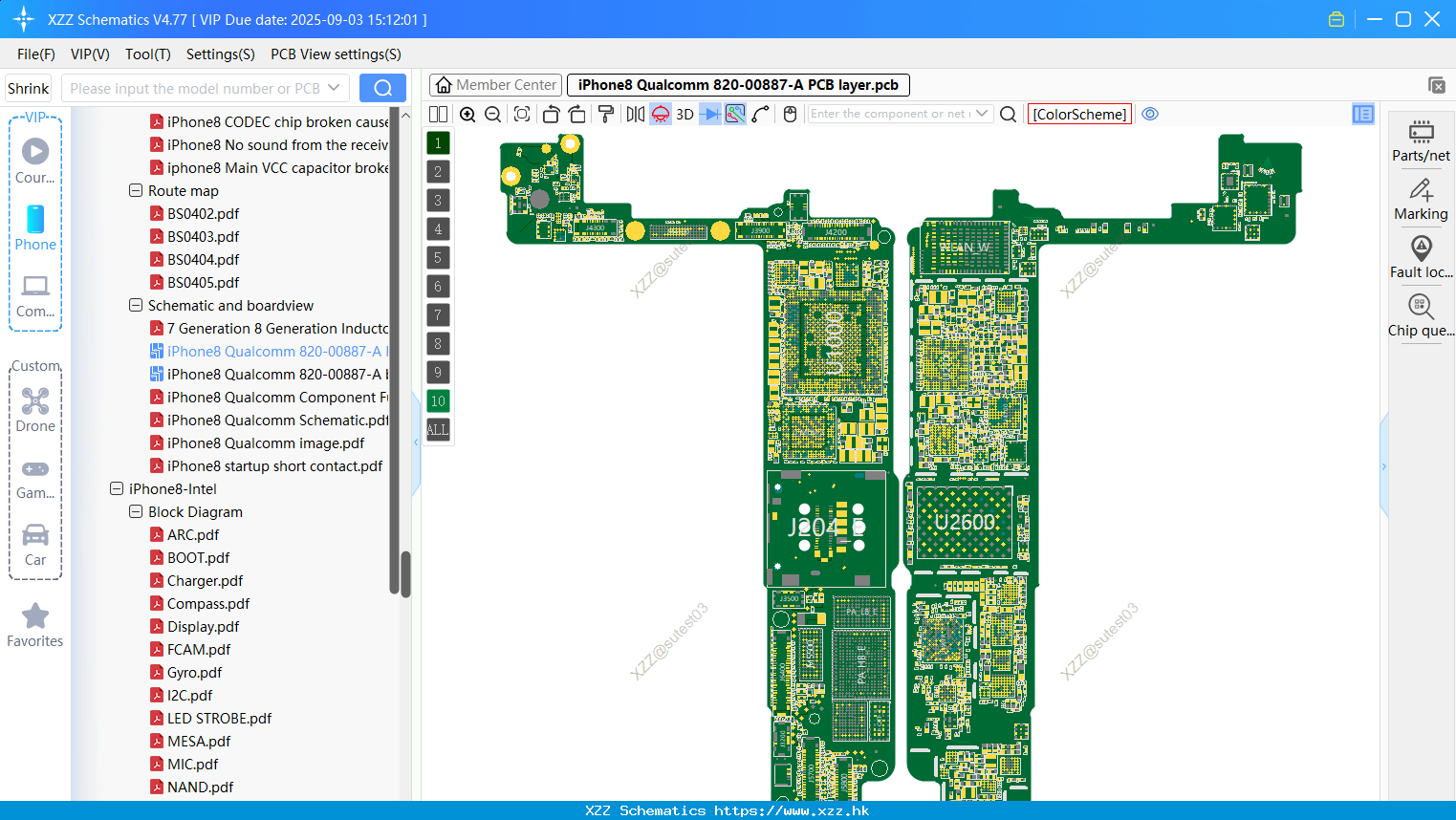 IPhone8 Qualcomm 820-00887-A PCB Layer